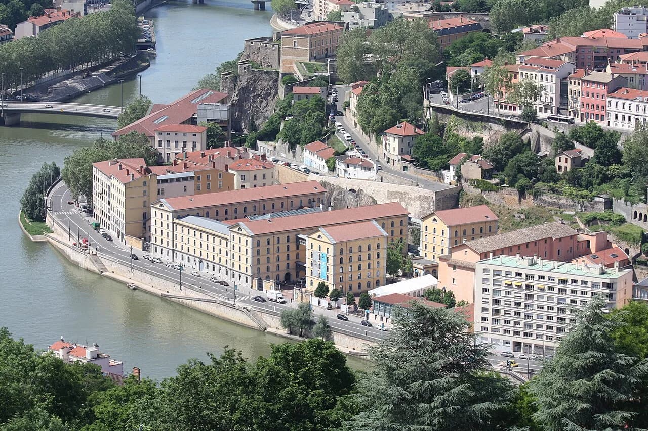 Lyon and the Saône seen from Fourvière Basilica