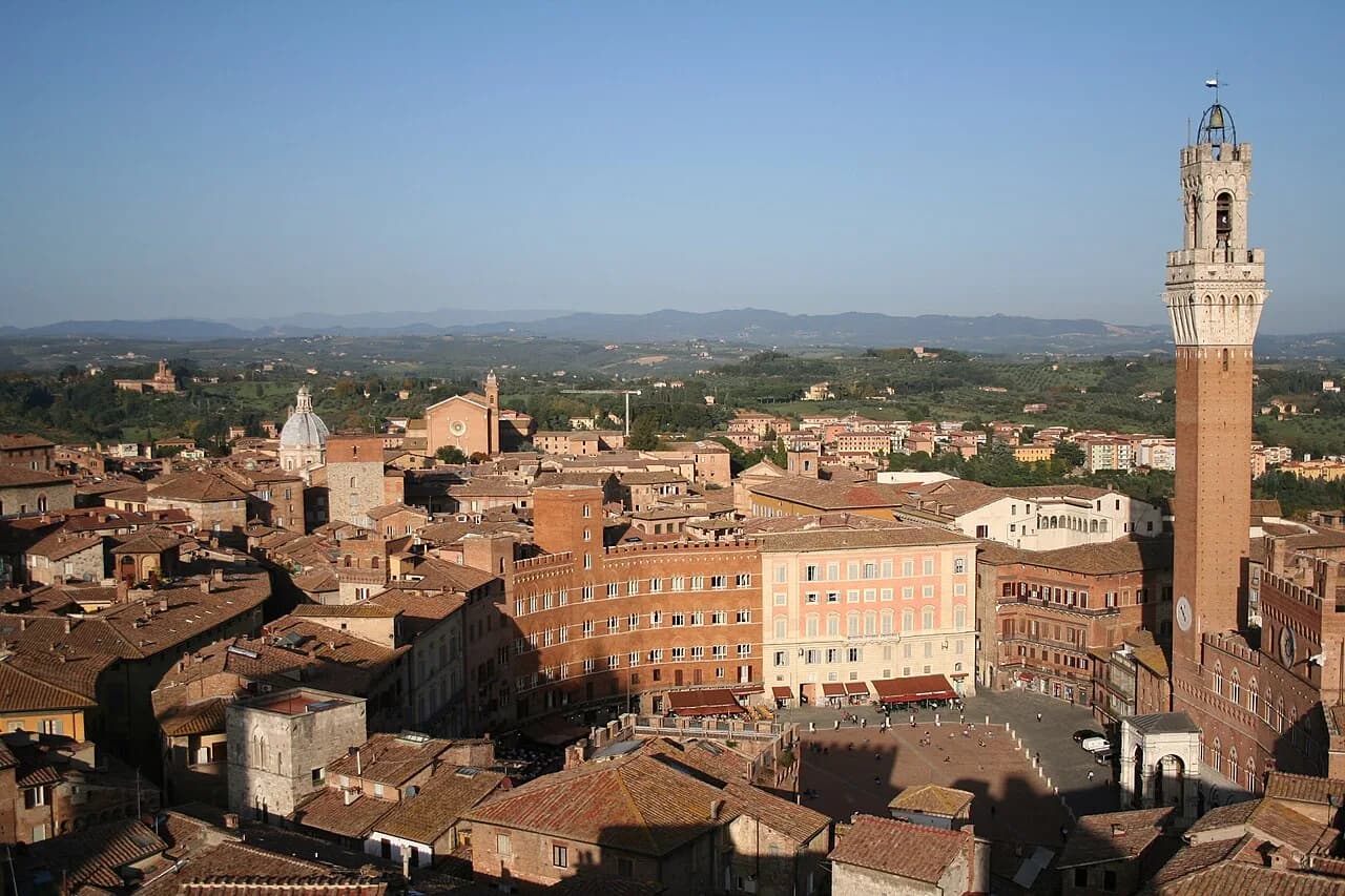 Piazza del Campo and Siena rooftops