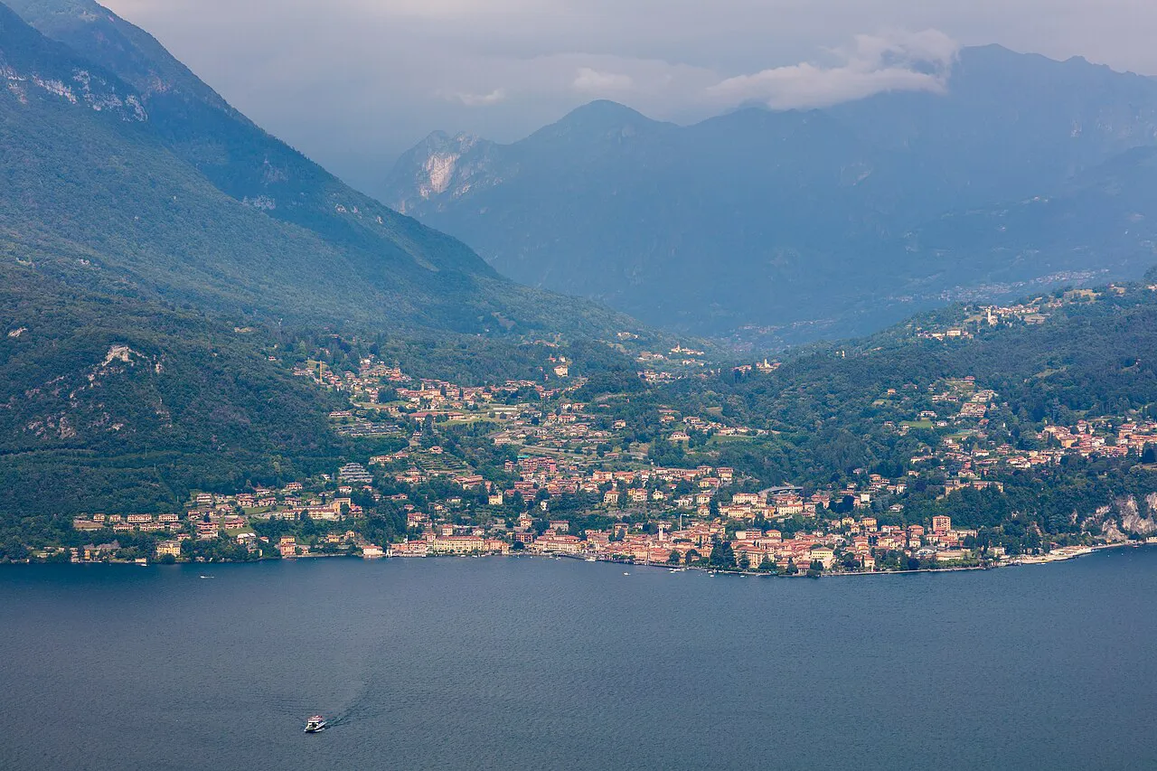 Menaggio spread along the western shore of Lake Como beneath steep green mountains