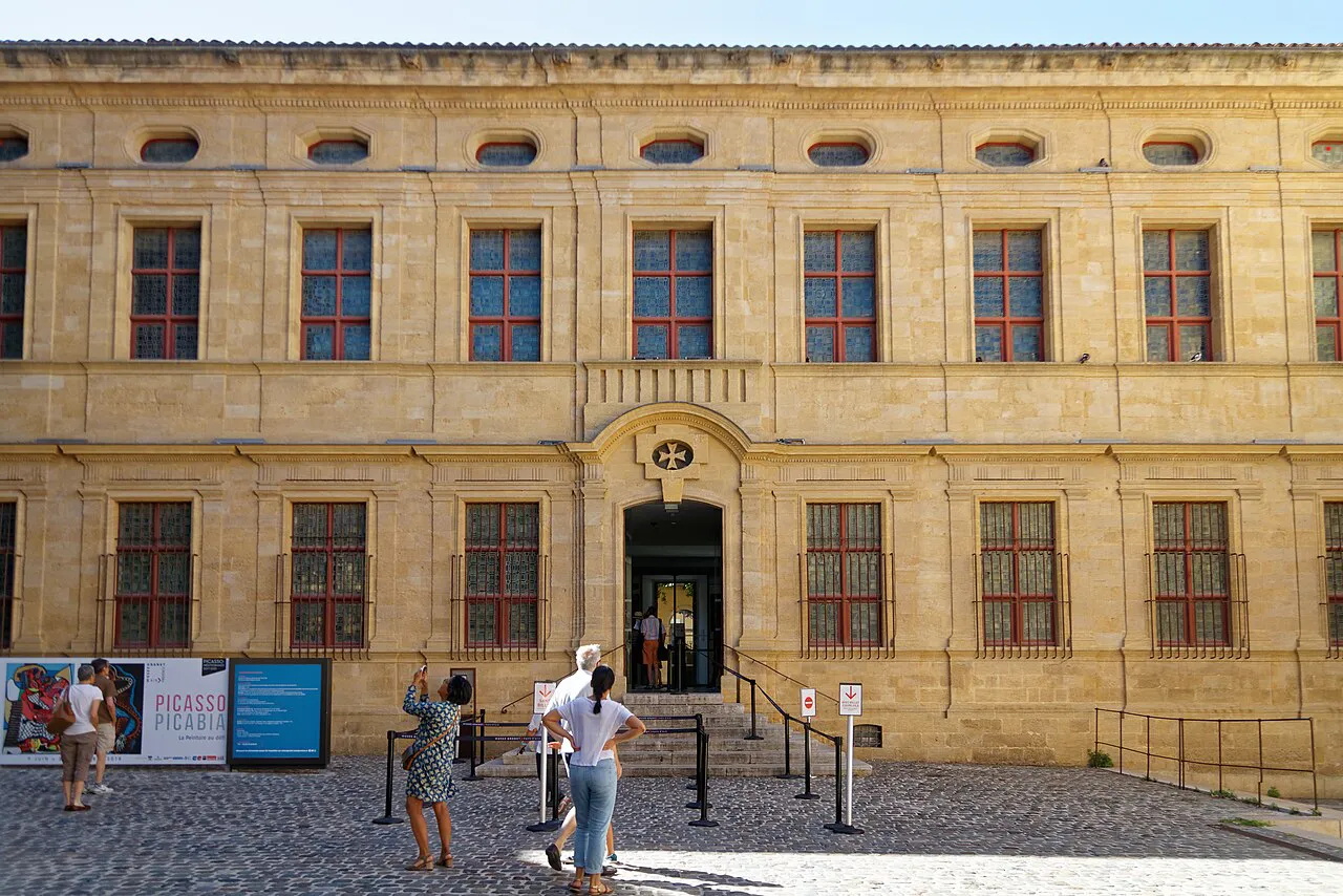 Honey-stone facade of the Musée Granet in the Mazarin quarter, Aix-en-Provence